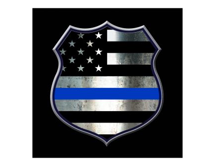 Rothco Thin Blue Line Shield T-Shirt - X-Large
