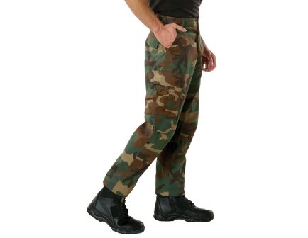 Rothco Relaxed Fit Zipper Fly Bdu Pants - Woodland Camo, Large