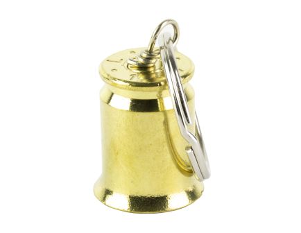 2 Monkey Trading .50 Cal REAL Bullet Motorcycle Bell, Includes Metal Ring, Brass