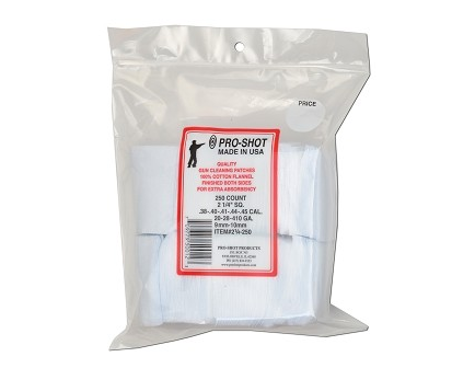Pro-Shot .38-.45Cal./.20-410Ga. 2 1/4 Square Cleaning Patches 21/4-250