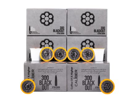 Caliber Coffee 300 Black Out Extra Dark Roast, 72 Pod Bundle (6 boxes)