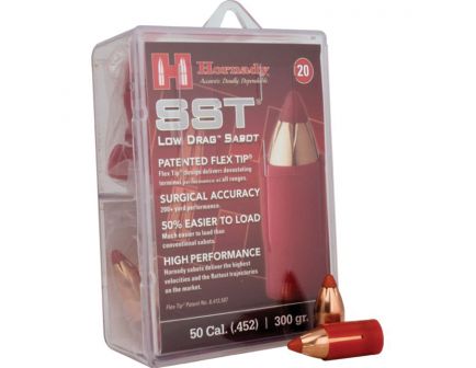Hornady Muzzleloading 50 cal Sabot Low Drag w/ .45 cal 300gr SST Bullets 20ct 67263