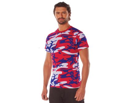Rothco Camo T-Shirt - Red - White - Blue Camo, 3X-Large