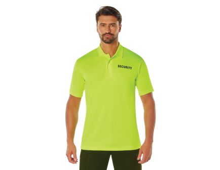 Rothco Moisture Wicking Security Polo Shirt - Safety Green, 3X-Large