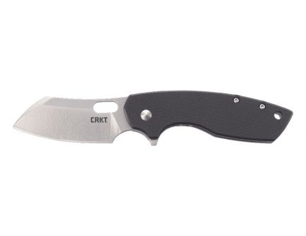 CRKT Pilar Large Flipper Folding Sheepsfoot Knife, Black - 5315G