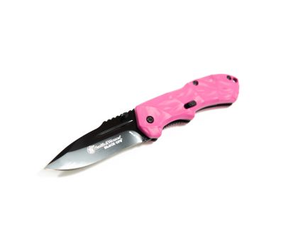 Smith & Wesson Black Ops Mini 3 M.A.G.I.C. Assisted Opening Folding Knife, Pink - SWBLOP3SMPCP