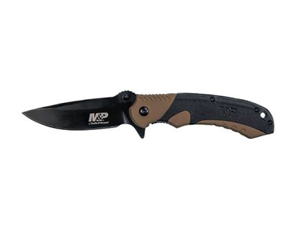 Smith & Wesson M&P 2.0 Ultra Glide Drop Point Folding Knife, Black/FDE - 1085909
