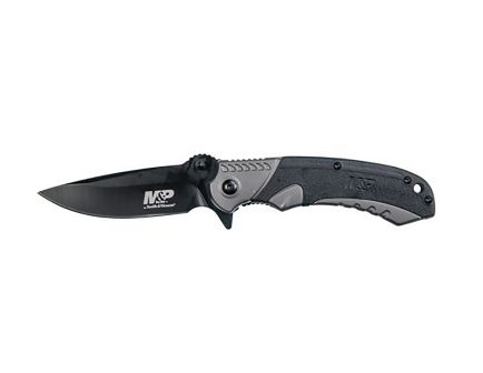 Smith & Wesson M&P 2.0 Ultra Glide Drop Point Folding Knife, Black/Grey - 1085911