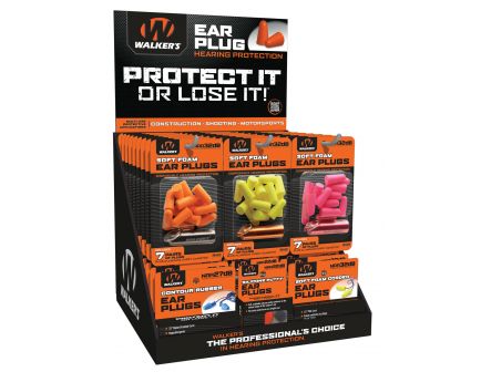 Walkers Game Ear Plug Display, Assorted, 58-Pack - GWPPLUGDIS