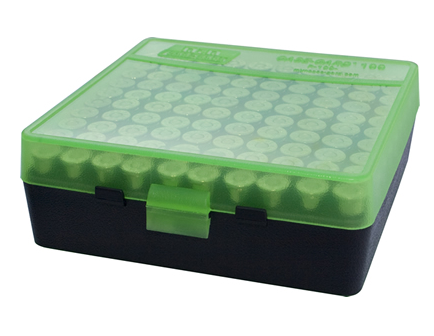 MTM FlipTop Ammo Box .40 10mm. 45 - Green - 100rd - P-100-45-10
