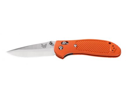 Benchmade Griptiian N680 Drop Point Knife, Orange Grip - 551H2O