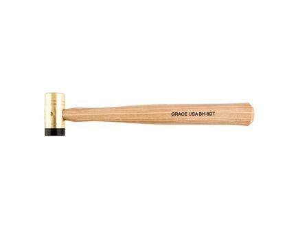 Grace USA 8 oz Head Delrin Tipped Hammer, Brass