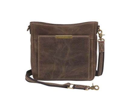 Gun Tote'n Mamas Slim Crossbody, Distressed Brown