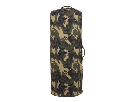 Rothco Canvas Duffle Bag With Side Zipper - Woodland Camo, 25 X 42