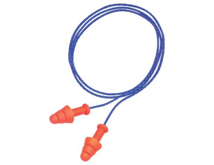 Howard Leight Smart Fit 25 dB Corded Multiple-Use Ear Plug, Orange/Blue, 2 Pair/pack - R-01520