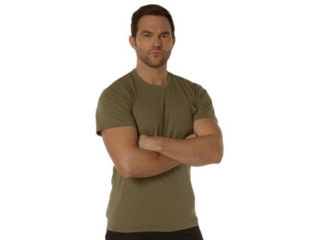 Rothco Pocket T-Shirt - Ar 670-1 Coyote Brown, Small