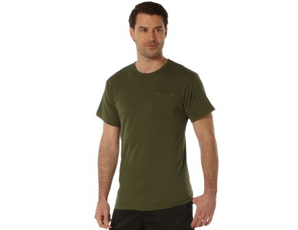 Rothco Pocket T-Shirt - Olive Drab, 3X-Large