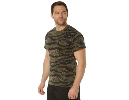 Rothco Pocket T-Shirt - Tiger Stripe Camo, 2X-Large