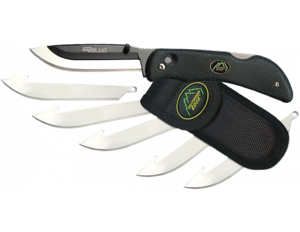Razor-Lite Replaceable Blade Game Knife with 6 Blades, Black-RL-10C