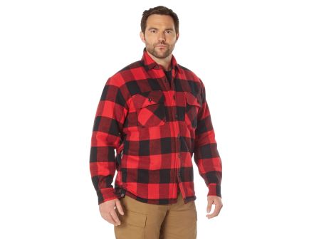 Rothco Extra Heavyweight Buffalo Plaid Sherpa Lined Flannel Shirts - Red Plaid, 2X-Large