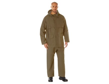 Rothco 2 Piece Microlite Pvc Rainsuit - Coyote Brown, 3X-Large