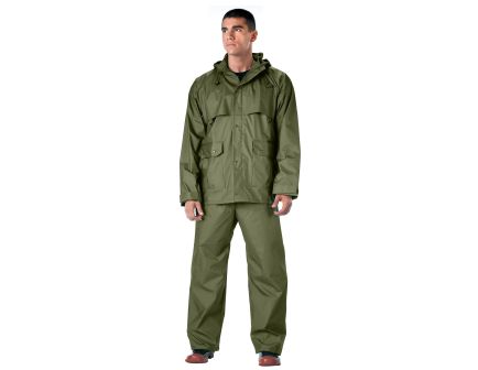 Rothco 2 Piece Microlite Pvc Rainsuit - Olive Drab, 3X-Large