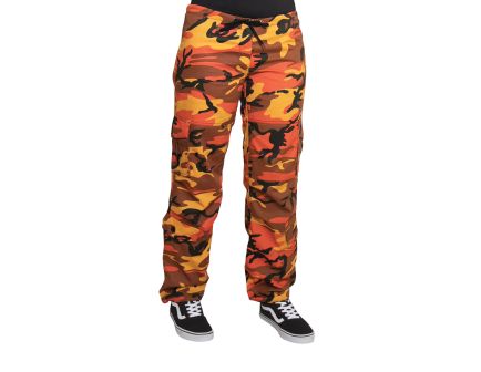 Rothco Womens Paratrooper Colored Camo Fatigues - Savage Orange Camo, Small
