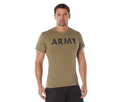 Rothco Ar 670-1 Coyote Brown Army Physical Training T-Shirt - 2X-Large