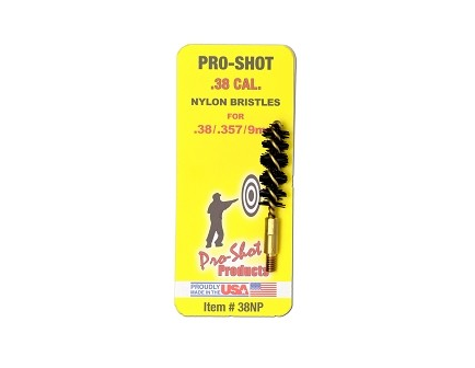 Pro-Shot .38 Cal/.9mm Nylon Bristle Pistol Bore Brush 38NP