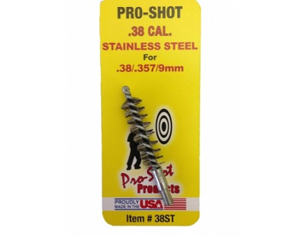 Pro-Shot .38/.357 Stainless Steel Bore Brush  38ST