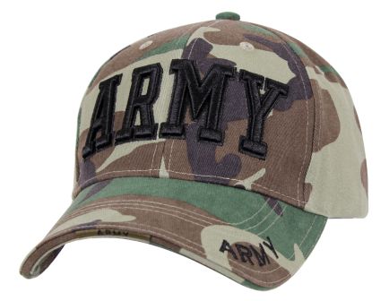 Rothco Deluxe Army Embroidered Low Profile Insignia Cap - Woodland Camo