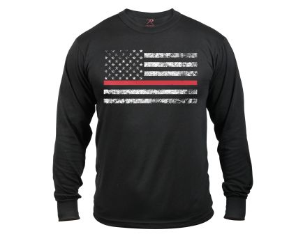 Rothco Thin Red Line Long Sleeve T-Shirt - X-Large