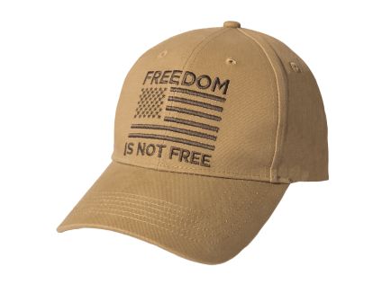 Rothco Freedom Is Not Free Low Profile Cap - Coyote Brown