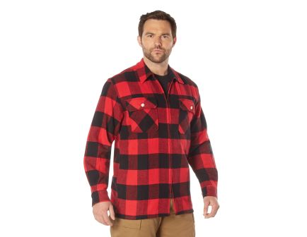 Rothco Concealed Carry Flannel Shirt - Red Plaid, 3X-Large