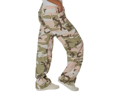 Rothco Womens Vintage Paratrooper Fatigue Pants - Subdued Pink Camo, Medium