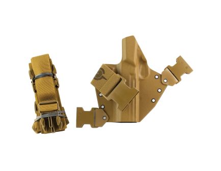 GunfightersINC Kenai 1911 Government Shoulder Holster RH Kydex/Nylon Gray/Coyote Brown - Secure and Comfortable Tactical Carry - KN-1911GR-040221