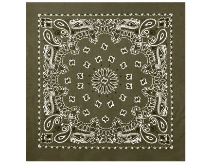 Rothco Trainmen Paisley Bandana - 22 X 22, Olive Drab