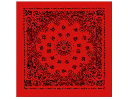 Rothco Trainmen Paisley Bandana - 22 X 22, Red - Black