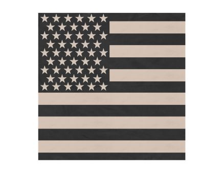 Rothco Subdued Us Flag Bandana - Black - Khaki, 27 In