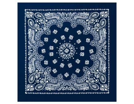 Rothco Trainmen Paisley Bandana - 22 X 22, Navy Blue