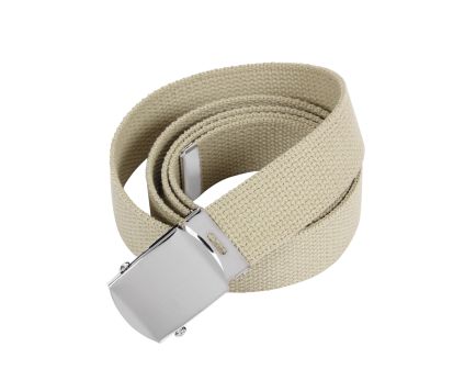 Rothco Web Belts - 44 Inches Long, Chrome, Khaki