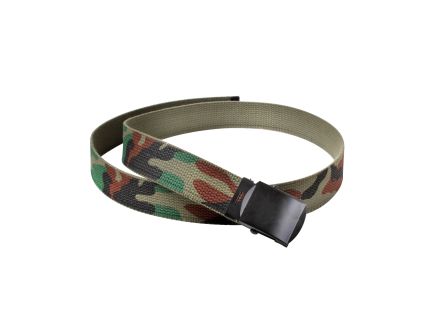 Rothco Camo Reversible Web Belt - Woodland Camo - Olive Drab, 44 In