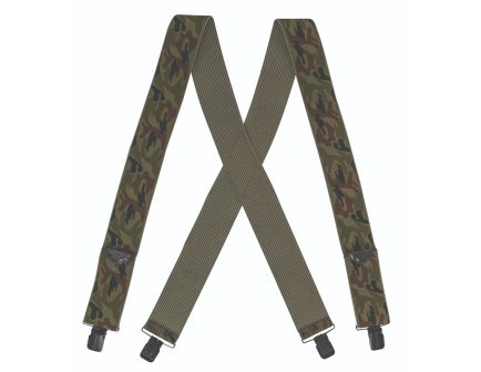 Rothco Adjustable Elastic X-Back Pant Suspenders - Woodland Camo