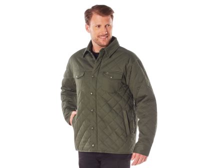 Rothco Diamond Quilted Cotton Jacket - Olive Drab, 3X-Large