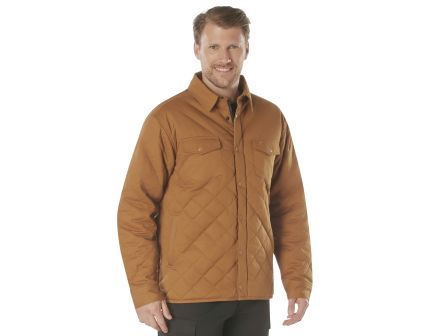 Rothco Diamond Quilted Cotton Jacket - Work Brown, 3X-Large
