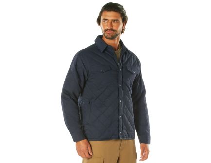 Rothco Diamond Quilted Cotton Jacket - Midnight Navy Blue, 3X-Large
