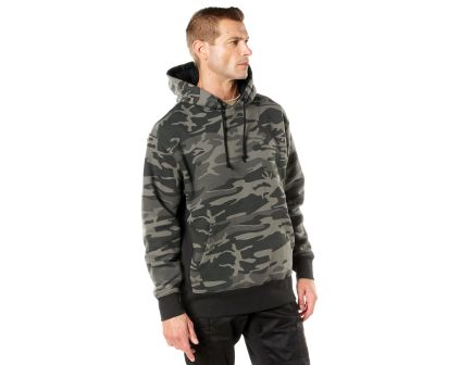 Rothco Every Day Pullover Hooded Sweatshirt - Black Camo, Large