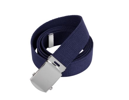 Rothco Military Web Belts - 64 Inches Long, Chrome, Navy Blue