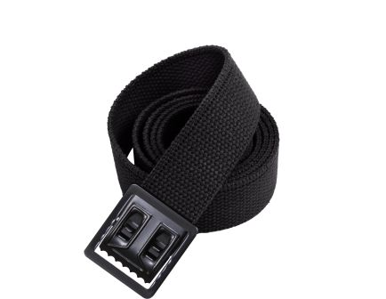Rothco Military Web Belts With Open Face Buckle - Black, Black, 44 In