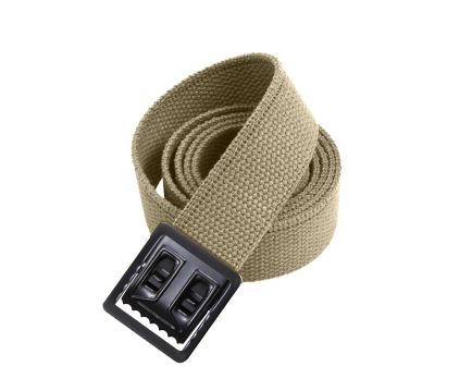 Rothco Military Web Belts With Open Face Buckle - Black, Khaki, 44 In